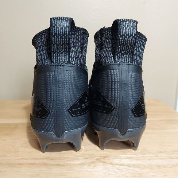 Nike Alpha Menace Elite 3 Football Cleats Black Grey DM1792-004 Men's Size 12 - Picture 5 of 7